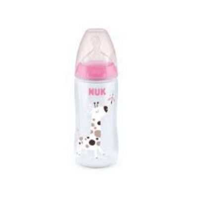 NUK MAMADERA 0-6 MESES ROSADA JIRAFA 300 ML1