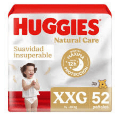 HUGGIES PAÑAL NATURALC ARE XXG 52 U.1