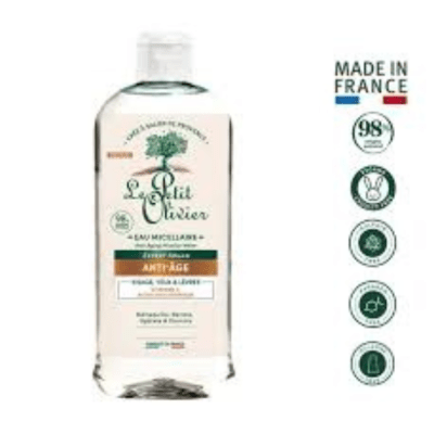 LE PETIT OLIVIER AGUA MICELAR DESMAQUILLANTE ARGÁN ANTI AGE WITH VITAMINA C + AH 400 ML2