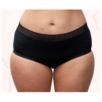 CULOTTE VIOLETA CALZÓN MENSTRUACIÓN NEGRO TALLA L DET.5