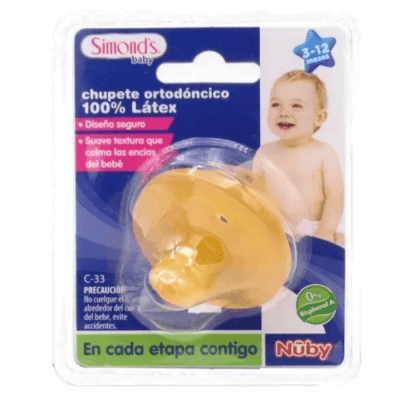 SIMOND'S CHUPETE ORTODONCICO 100% LATEX DET.1