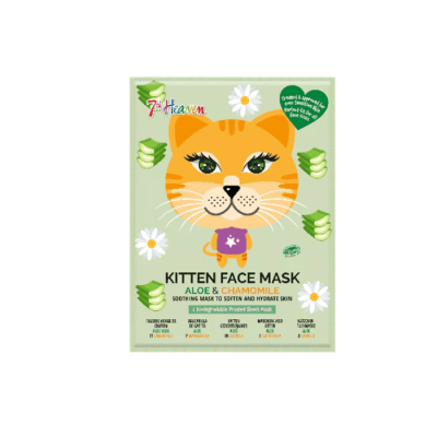 SEVEN HEAVEN FACE MASK KITTEN ALOE & CHAMOMILE SOOTHING R12551