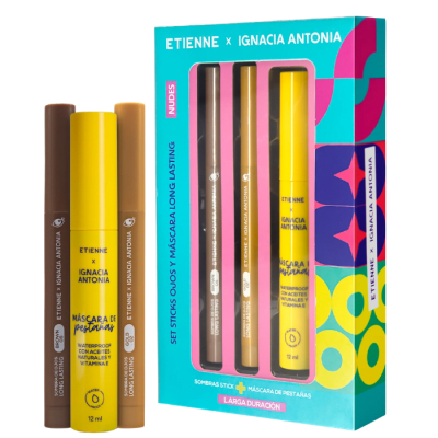 ETIENNE X IGNACIA ANTONIA SET MAQUILLAJE OJOS JUST FUN NUDES.1