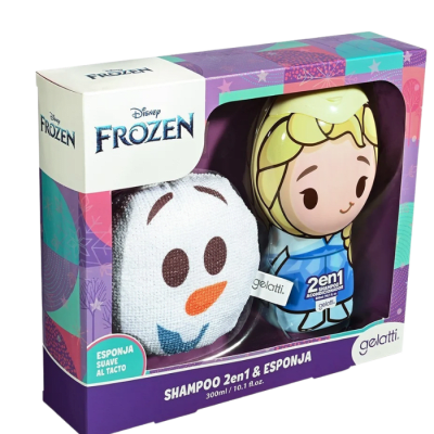 EST. GELATTI FROZEN SHAMPOO 2 EN 1 300 ML+ESPONJA OLAF DET.1
