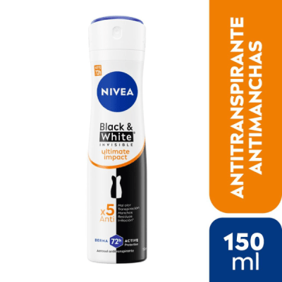 NIVEA MEN DESODORANTE SPRAY BLACK & WHITE ULTIMATE IMPACT 150 ML1