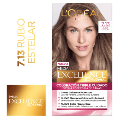 L'ORÉAL PARIS Kit Tintura Excellence Crème 7.13 Rubio Estelar1