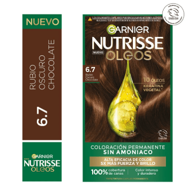 GARNIER NUTRISSE OLEO TINTURA RUBIO OSCURO CHOCOLATE 6.7 DET.1