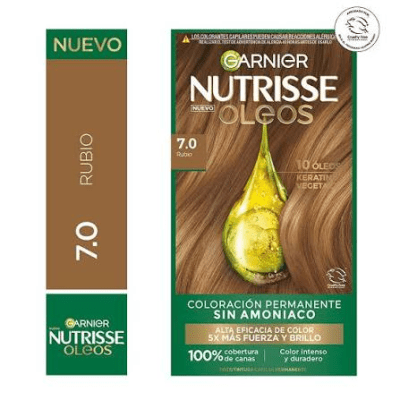GARNIER NUTRISSE OLEO TINTURA RUBIO 7.0 DET.1