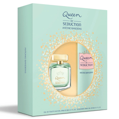 ANTONIO BANDERAS QUEEN OF SEDUCTION ESTUCHE MUJER EDT 80 ML + DEO 150 ML DET.1