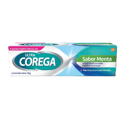 COREGA CREMA ADHESIVA PARA PRÓTESIS DENTAL MENTA 40 G DET.1