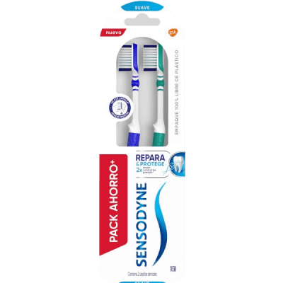 SENSODYNE PACK X2 CEPILLOS DENTALES REPARA Y PROTEGE SUAVE1