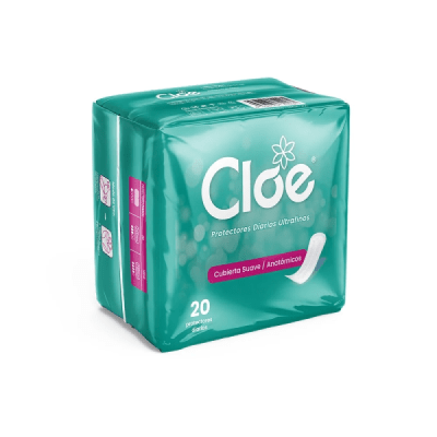 CLOE PROTECTORES DIARIOS ULTRAFINOS ANATÓMICOS CUBIERTA SUAVE X20 DET.1