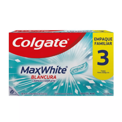 COLGATE MAX WHITE PASTA DENTAL PACK 3x2 DET.1