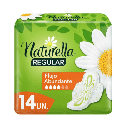 NATURELLA  TOALLA  HIG. MANZANILLA CON ALAS FLUJO ABUNDANTE 14 U.1