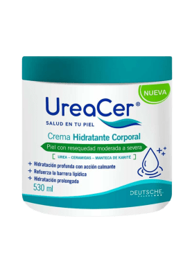 DEUTSCHE UREACER CREMA HIDRATANTE CORPORAL PARA PIEL CON RESEQUEDAD MODERADA-SEVERA 530ML1