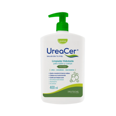 DEUTSCHE UREACER LIMPIADOR HIDRATANTE ROSTRO Y CUERPO PIEL GRASA 400ML1