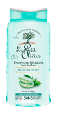 LE PETIT OLIVIER SHAMPOO MICELAR PURIFICANTE PARA CABELLO NORMAL A GRASO CON ALOE VERA Y EXTRACTO DE TÉ VERDE 250 ML