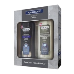 ESTUCHE SHAMPOO + ACONDICIONADOR 420 ml CARBON + HIALURONICO