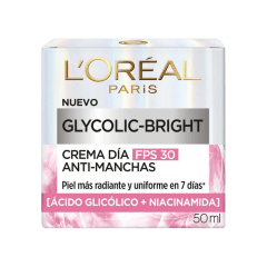 LOREAL GLYCOLIC - BRIGHT CREMA DÍA ANTI- MANCHAS FPS 30 50 ML DET.