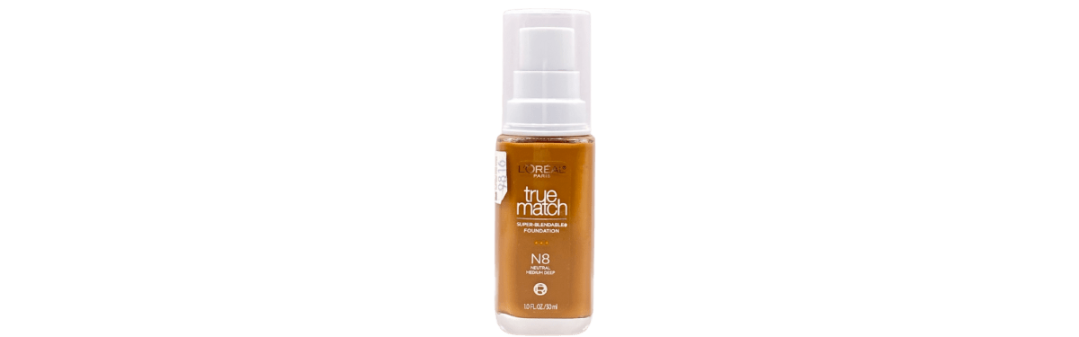 L'ORÉAL TRUE MATCH SUPER BLENDABLE FOUNDATION NEUTRAL MEDIUM DEEP N8 0