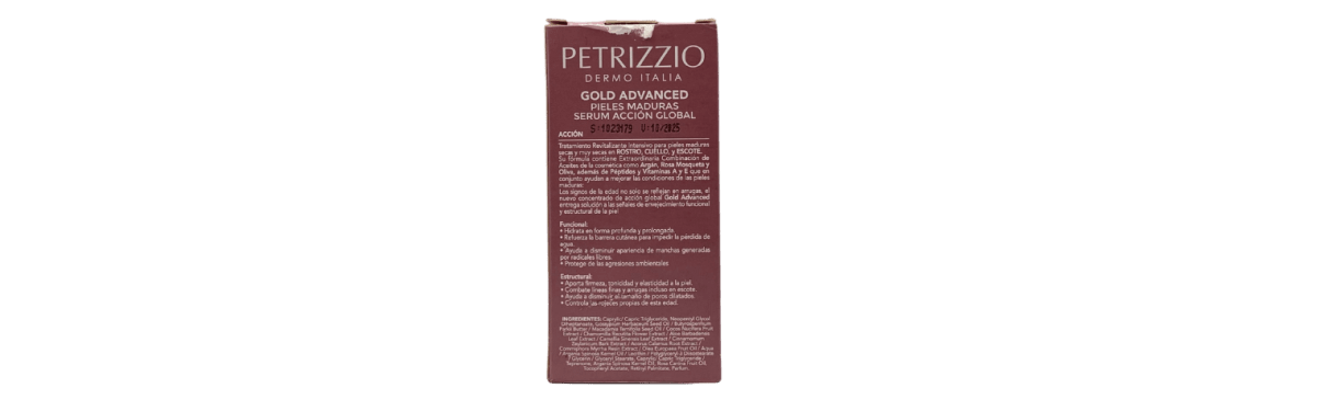PETRIZZIO GOLD ADVANCED 60+ SERUM ACCIÓN GLOBAL 27 ml5