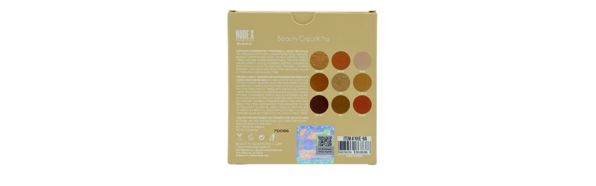 BEAUTY CREATIONS NUDE X- SHADOW PALETTE MINI6