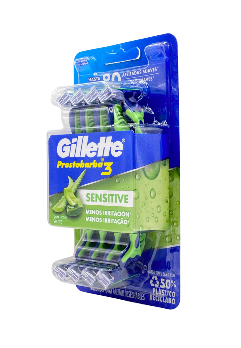 GILLETTE PRESTOBARBA 3 HOJAS SENSITIVE 8 MÁQUINAS DESECHABLES.2