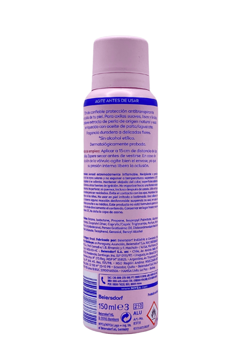 NIVEA DEO PEARL AND BEAUTY SPRAY 150 ML3