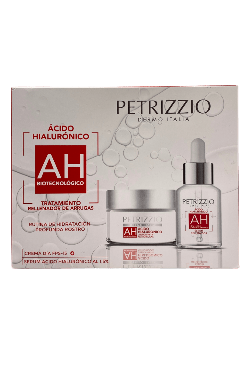 PETRIZZIO ESTUCHE ÁCIDO HIALURÓNICO CREMA DIA FPS-15 + SÉRUM AH AL 1,5%2
