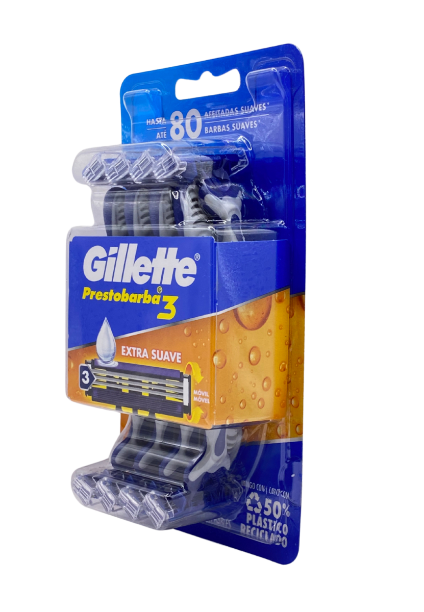 GILLETTE PRESTOBARBA 3 EXTRA SUAVE 8 MÁQUINAS2