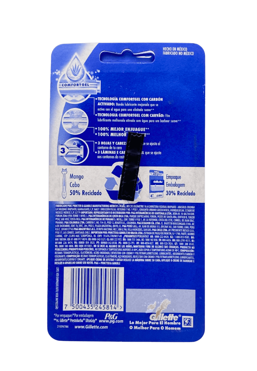 GILLETTE CARBONO 8 MÁQUINAS DESECHABLES3