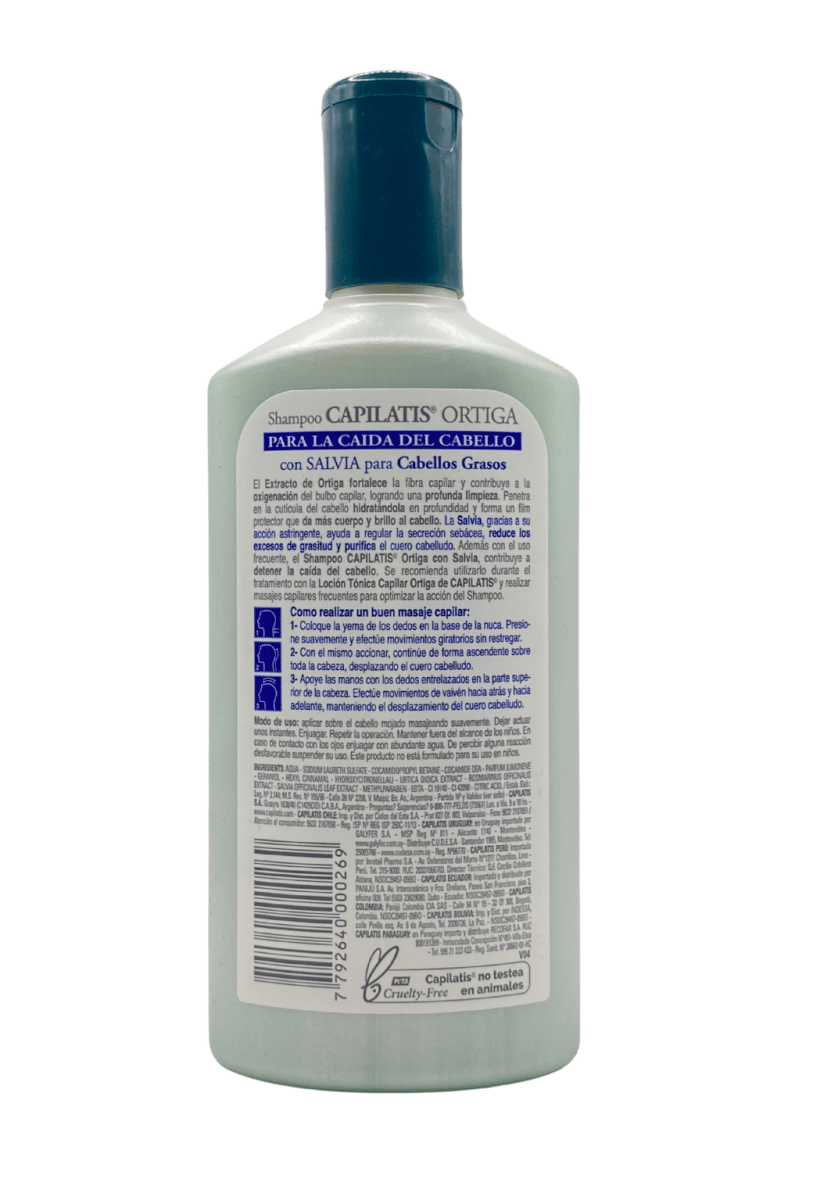 CAPILATIS SHAMPOO ORTIGA ANTI CAÍDA Y CABELLOS GRASOS 410 ML | RECIR