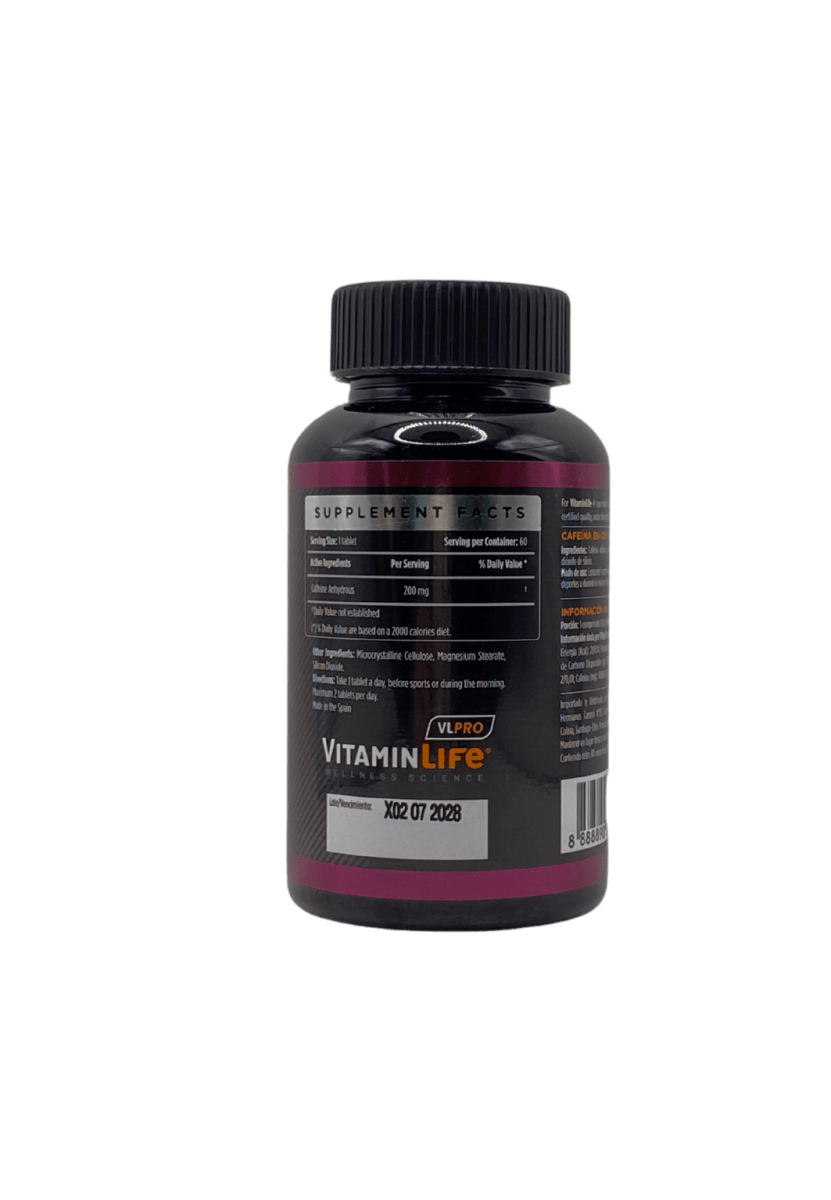 VITAMIN LIFE CAFFEINE 200 MG 60 TABLETAS3