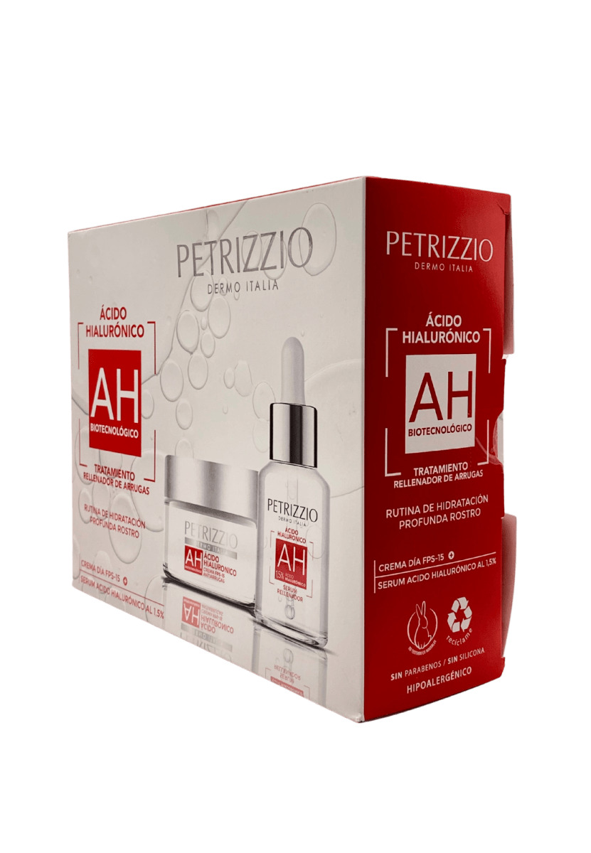 PETRIZZIO ESTUCHE ÁCIDO HIALURÓNICO CREMA DIA FPS-15 + SÉRUM AH AL 1,5%4
