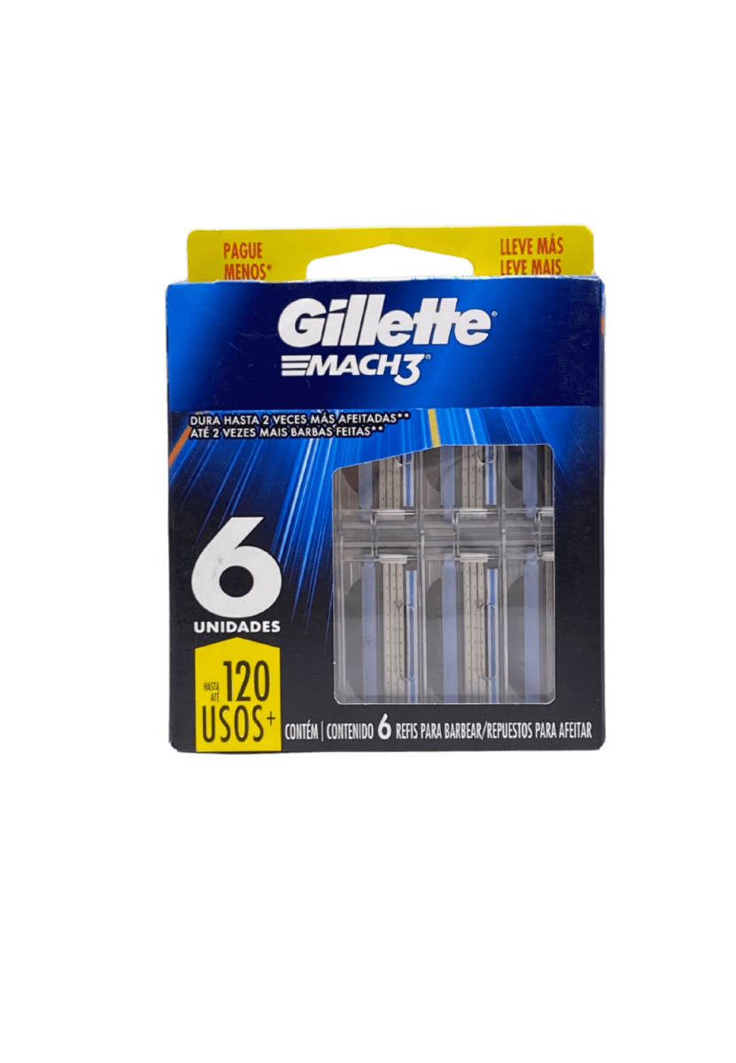 GILLETTE MACH 3 CARTUCHOS 6 0