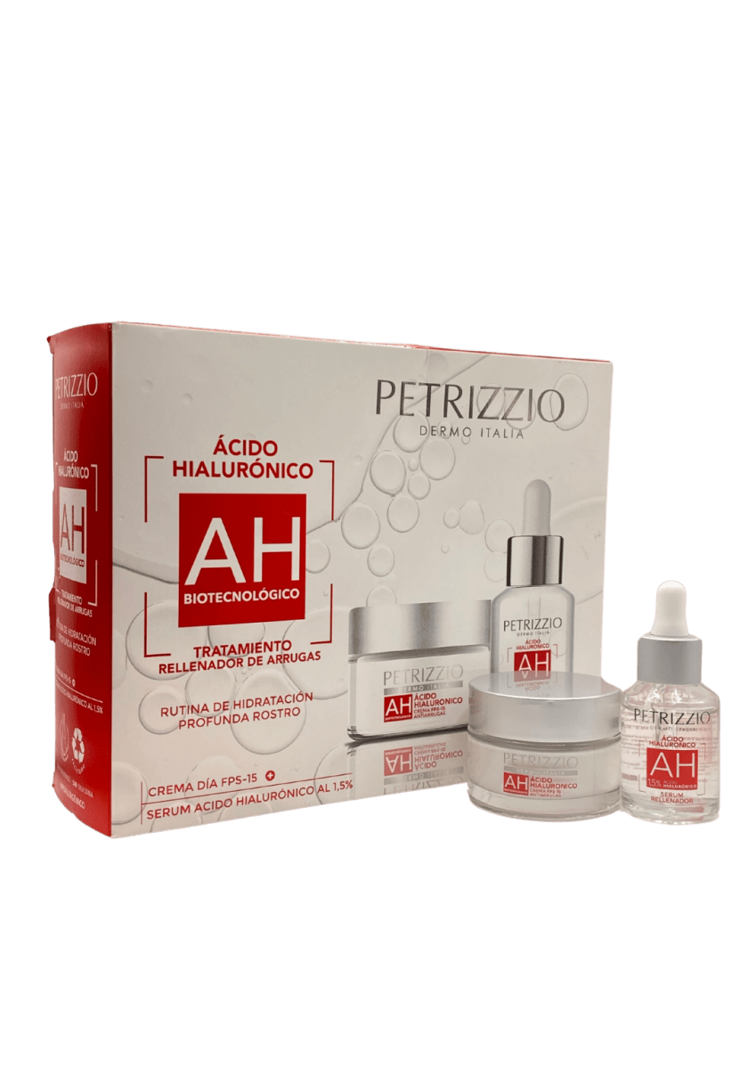 PETRIZZIO ESTUCHE ÁCIDO HIALURÓNICO CREMA DIA FPS-15 + SÉRUM AH AL 1,5% 0