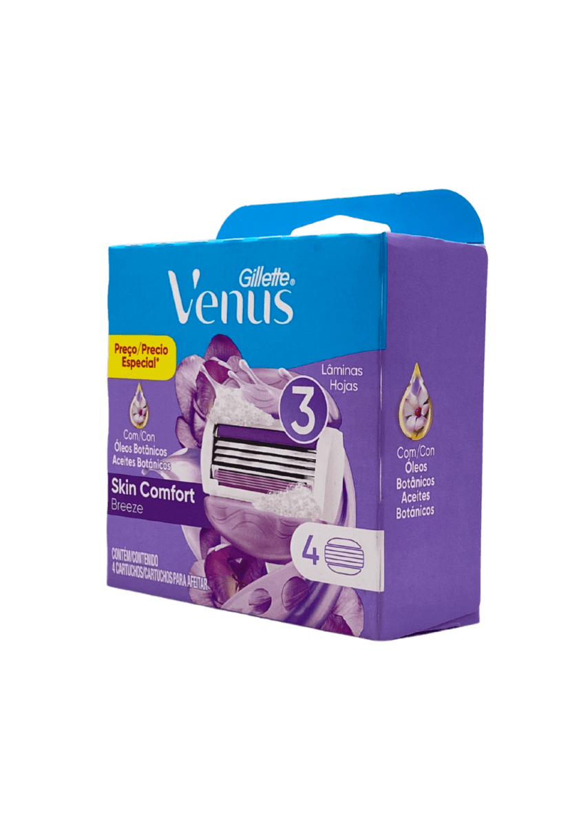 GILLETTE VENUS SKIN COMFORT 3 HOJAS, 4 CARTUCHOS2