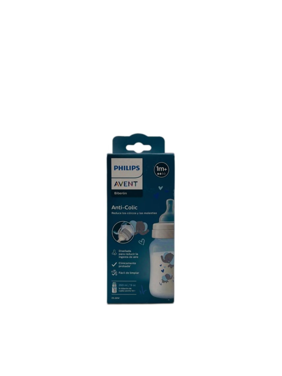 AVENT MAMADERA ANTICOLICOS ELEFANTE AZUL 260 ML3