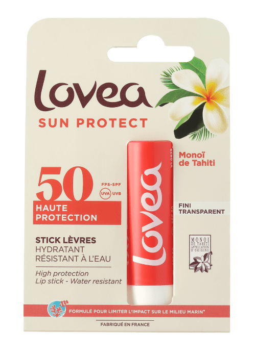 LOVEA BALSAMO DE LABIOS ALTA PROTECCION FPS +50 - MONOI DE TAHITI 4 GRS. 0