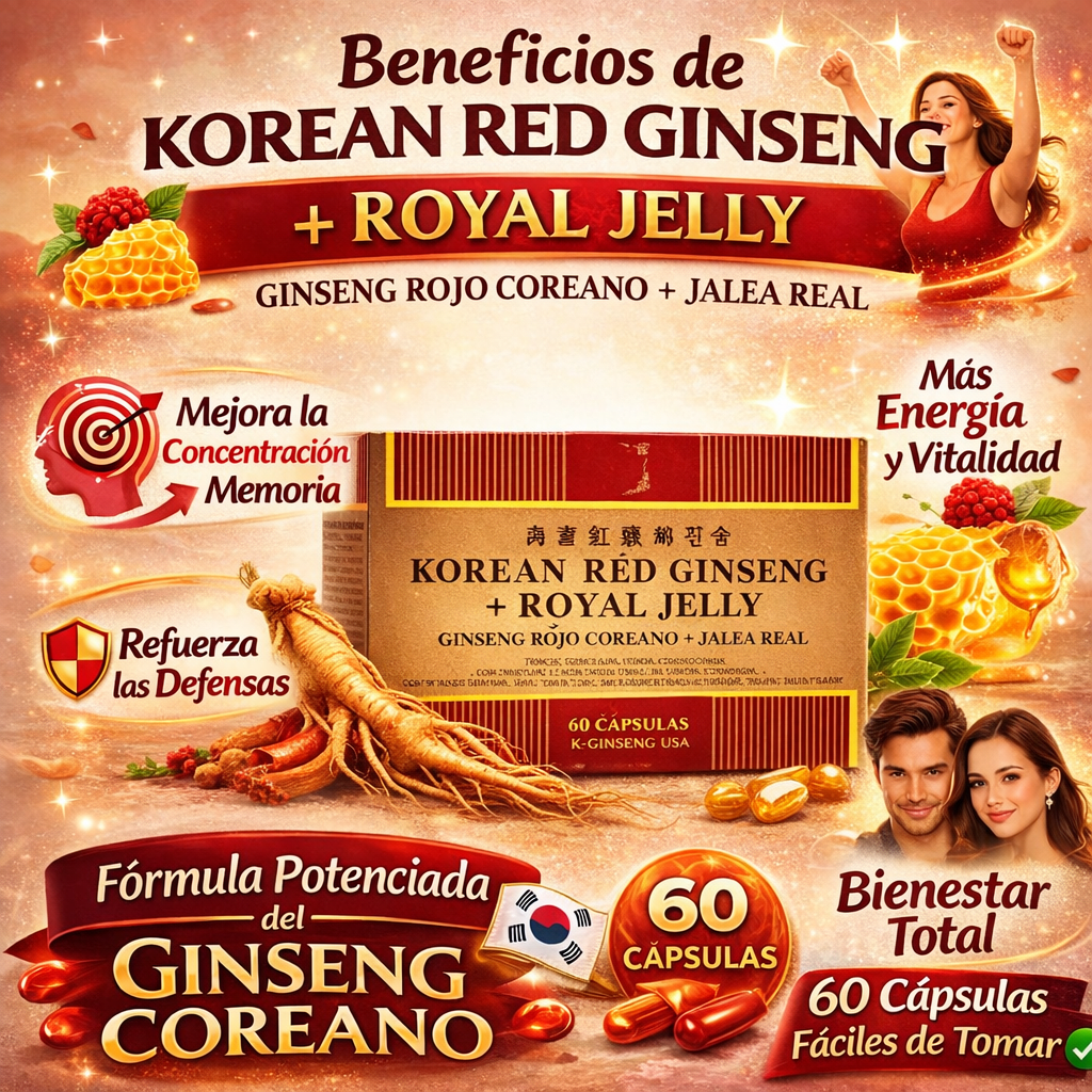 FDC KOREAN RED GINSENG  + VITAMINAS 60 CÁPSULAS1