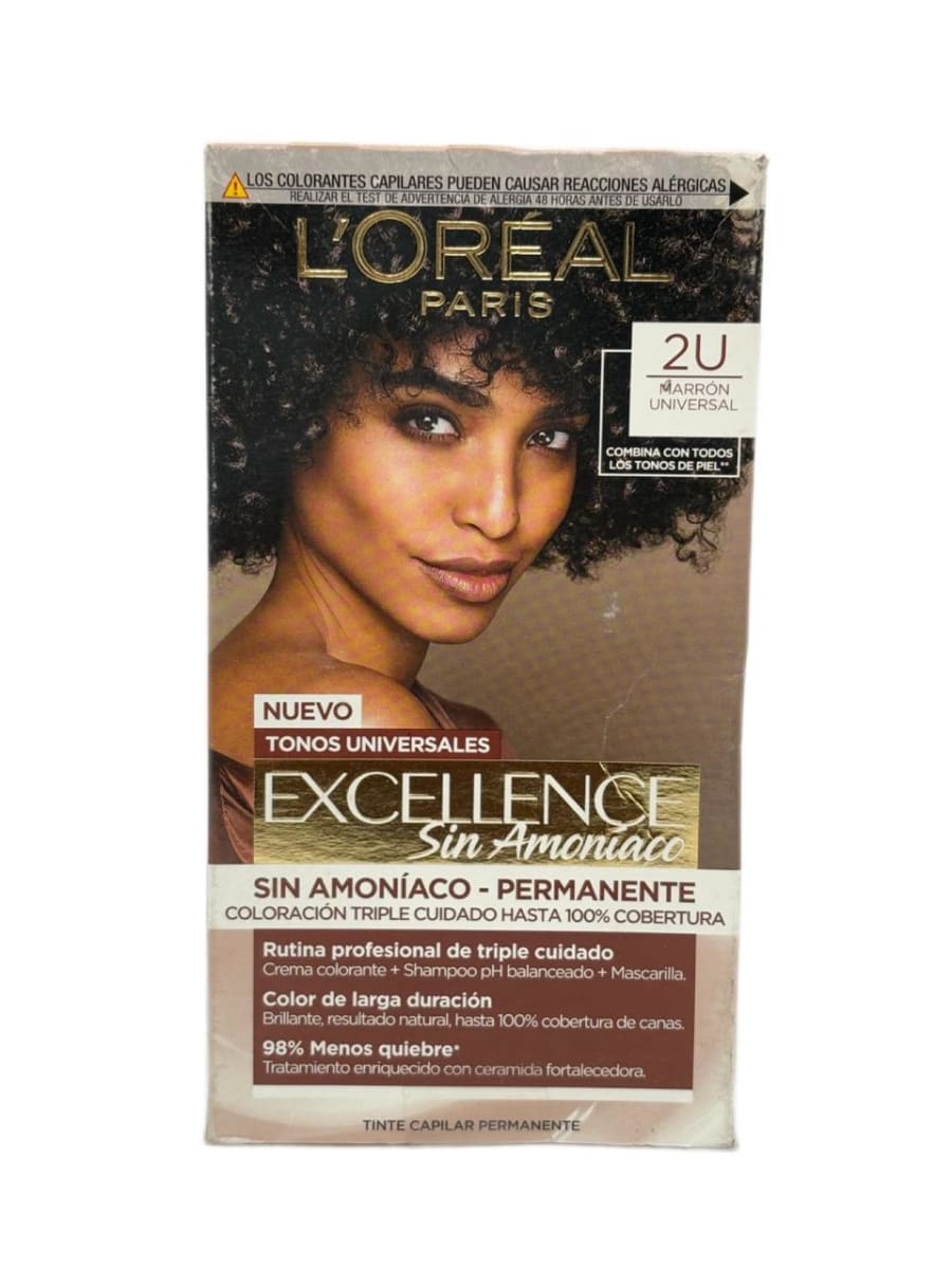 TINTURA EXCELLENCE SIN AMONIACO MARRÓN UNIVERSAL 2U 1