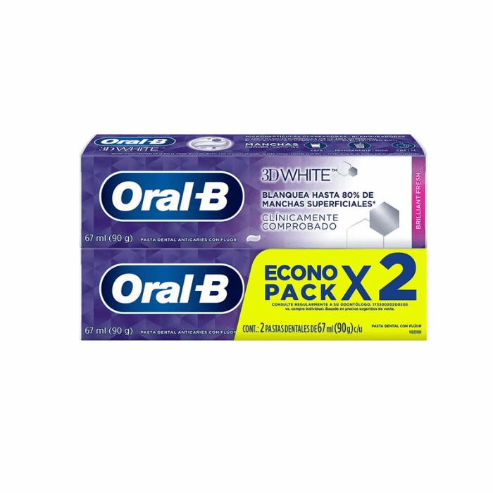 PASTA DENTAL ORAL-B 3D WHITE X2 DET. 0