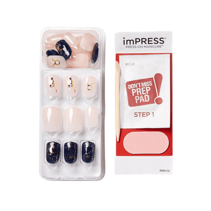 IMPRESS ZODIAC COLLECTION TAURO 30 NAILS SHORT DET.2