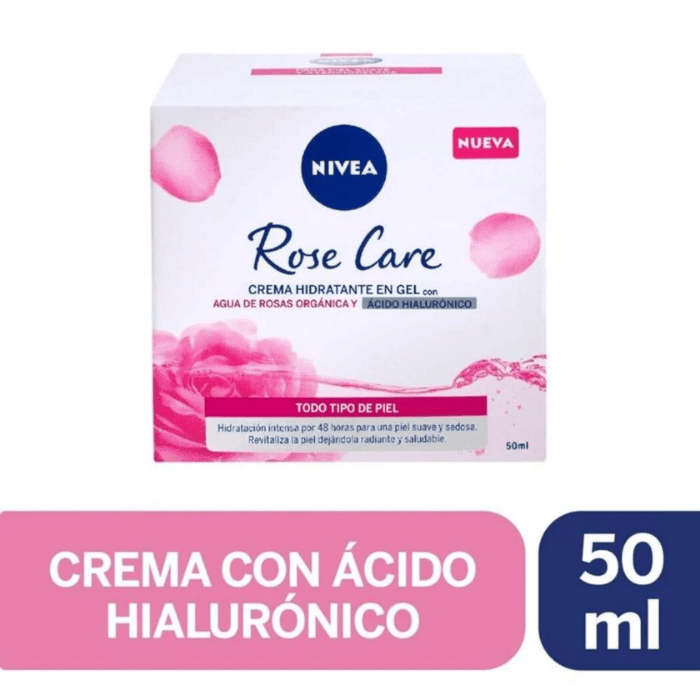 NIVEA ROSE CARE CREMA HIDRATANTE EN GEL 50 ML DET.2
