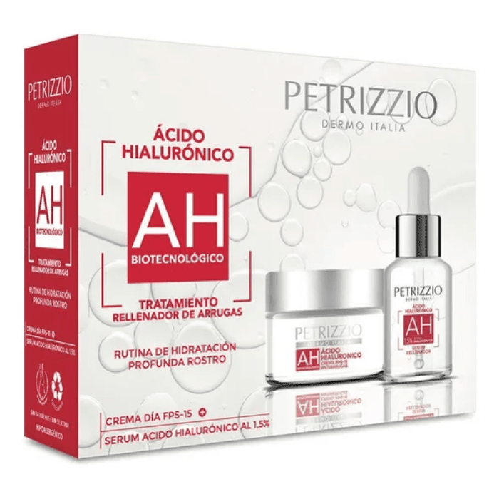 PETRIZZIO PACK ÁCIDO ANTIARRUGAS HIALURÓNICO CREMA + SÉRUM DET. 0