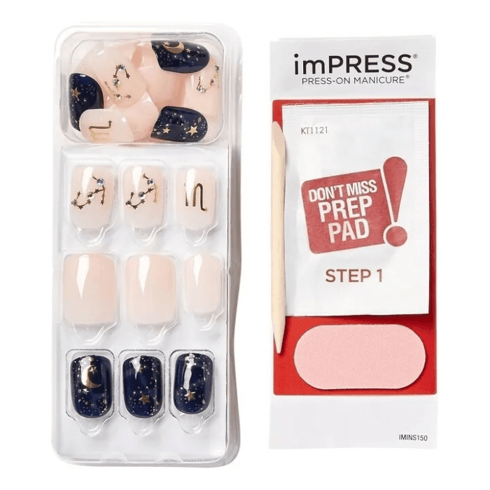 IMPRESS ZODIAC COLLECTION ESCORPIO 30 NAILS SHORT DET.2