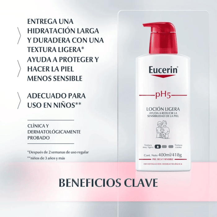 EUCERIN PH5 LOCION LIGERA 400 ML DET.1