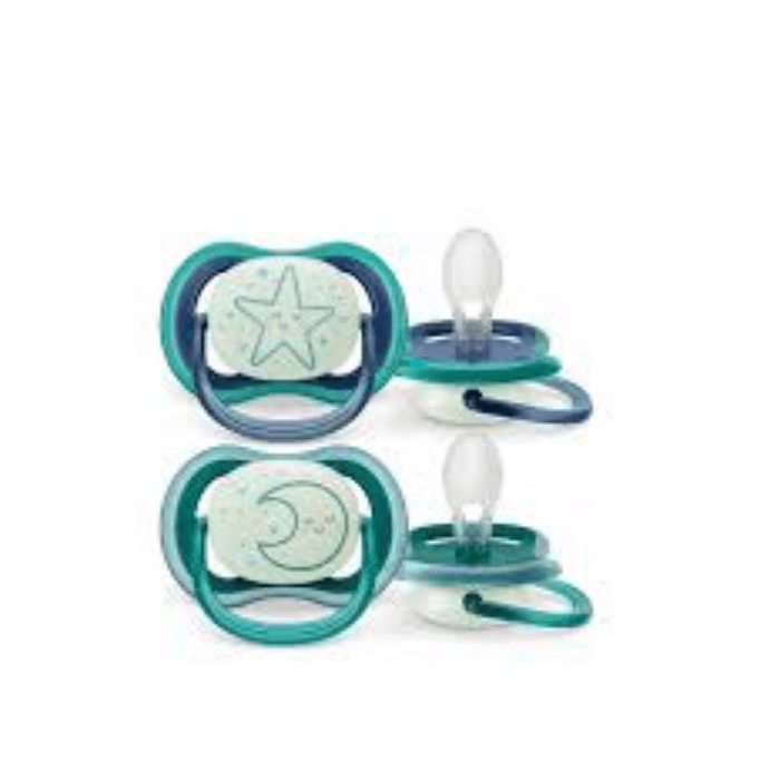 PHILIPS AVENT SET DE CHUPETES x 2 ULTRA AIR NIGHTTIME NIÑO 0-6 m2