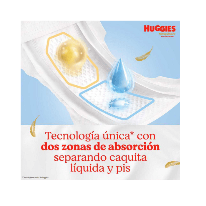 HUGGIES PAÑAL NATURAL CARE RECIÉN NACIDO 34 U2