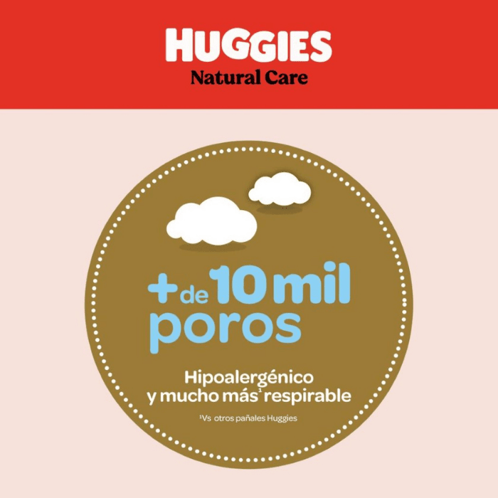 HUGGIES PAÑAL NATURAL CARE UNISEX G.70 UNIDADES5